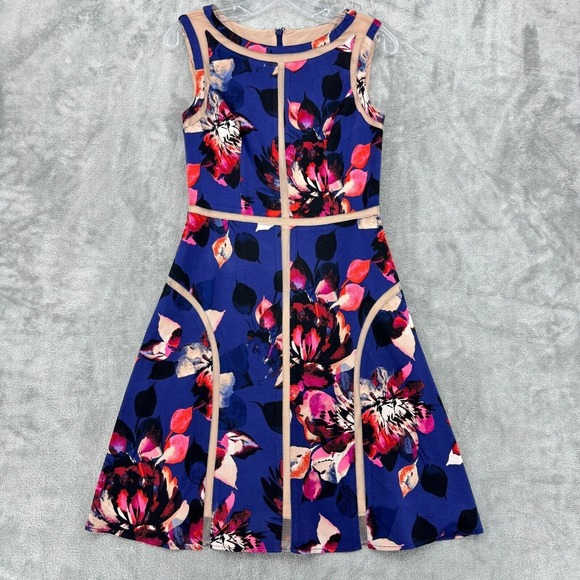 Adrianna Papell Dresses & Skirts - Adrianna Papell Dress 2 Floral Event Career Classic Stretch Lined Zip Blue Pink